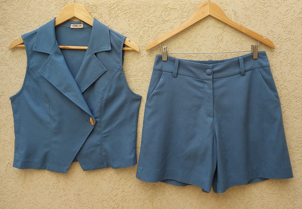 Miniatura: CONJUNTO COLETE COM GOLA