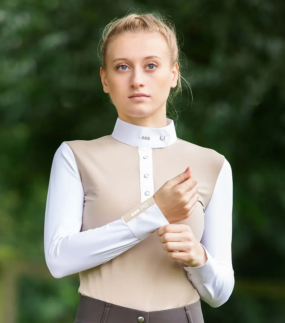 Premier Equine - Chemise de concours Rossini beige