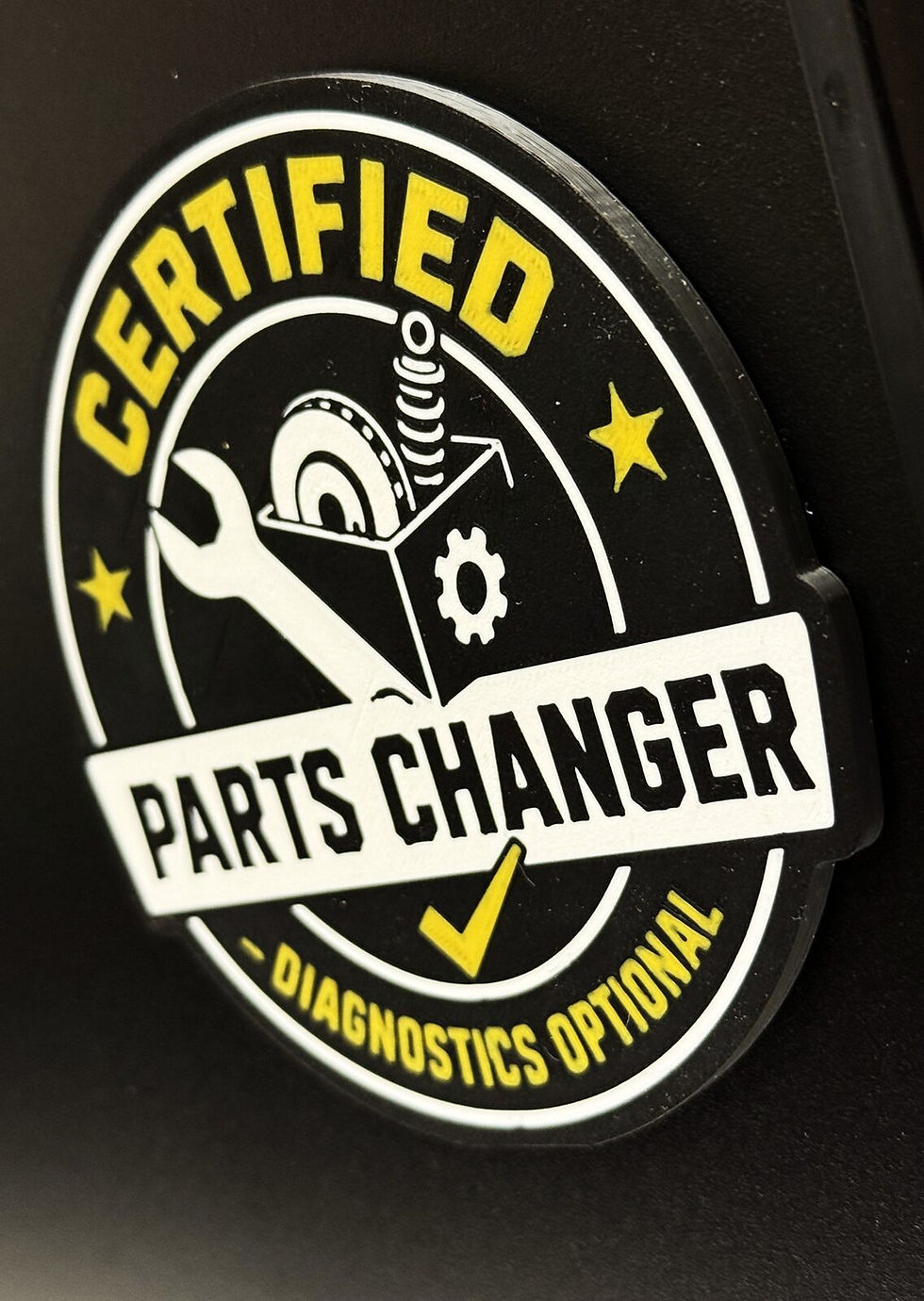Thumbnail: Certified Parts Changer – Diagnostics Optional – Funny 3D Magnet