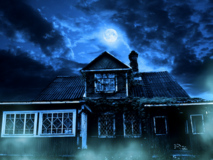 Eerie Farmhouse at night
