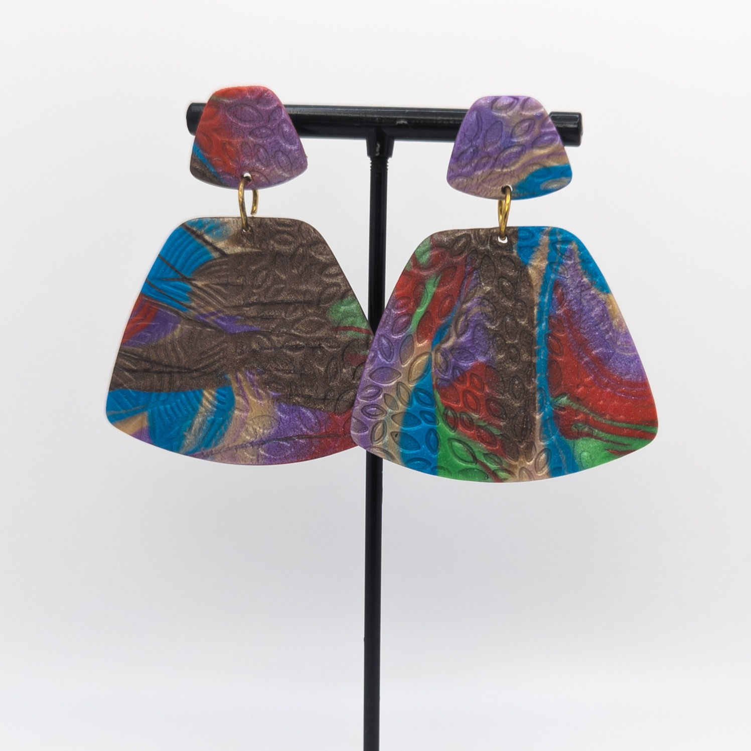 Embossed Trapezoid Earrings