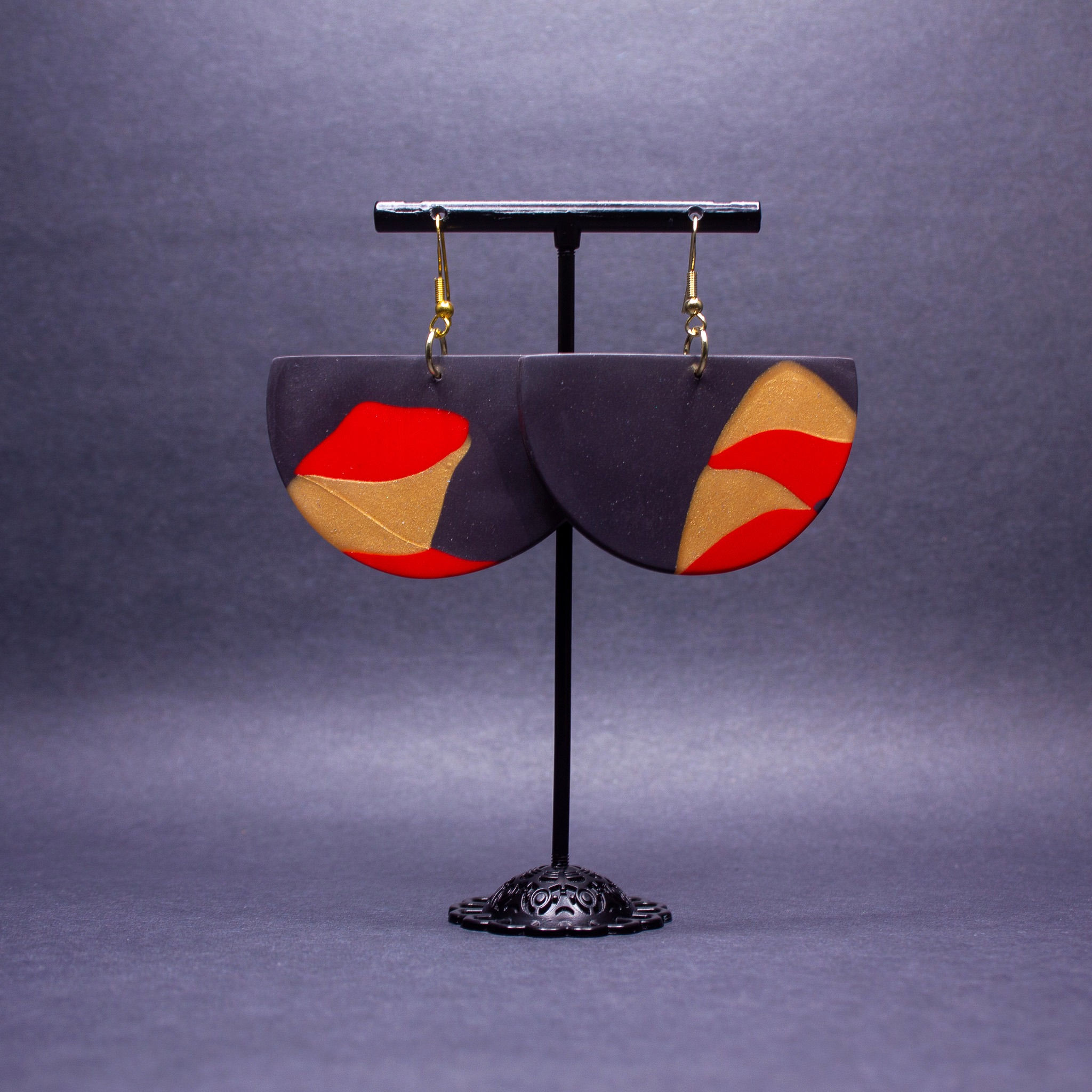 Dark Grey Colorful Semi-Circle