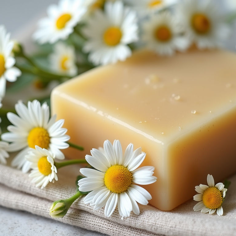 Thumbnail: Chamomile, Sage  & Hibiscus Natural Organic Soap bar