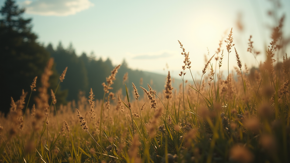 Eye-level view of a serene natural landscape