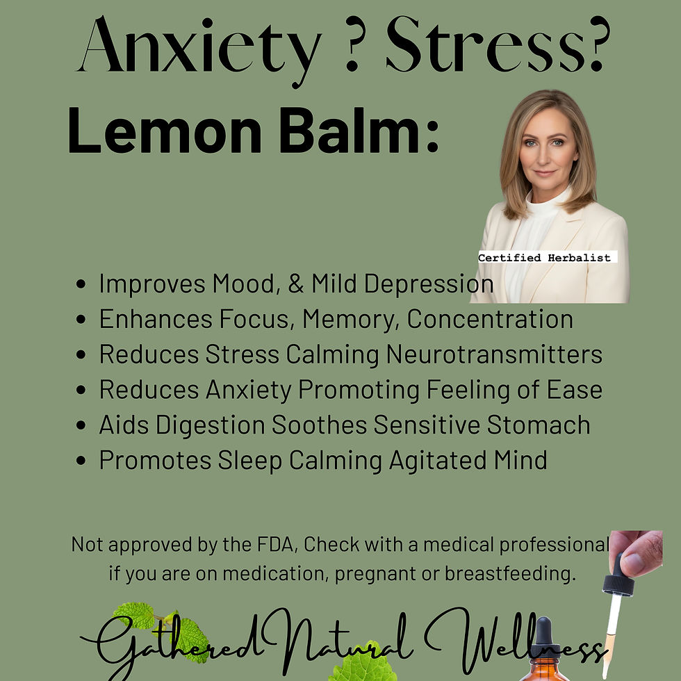 Lemon Balm Herbal Stress and Sleep Remedy Benefits on advert