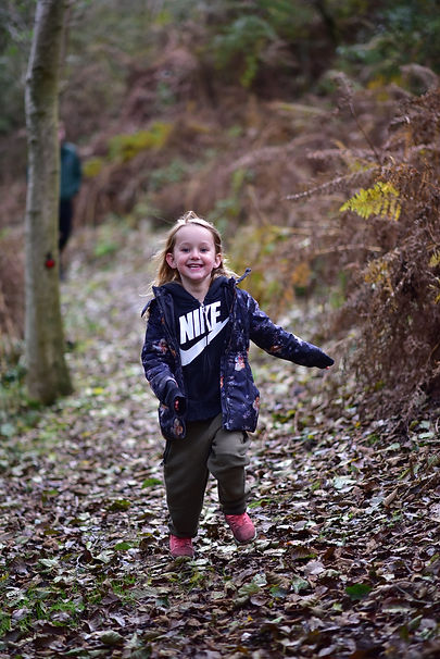 Ufton Adventure Girl Running Woodland