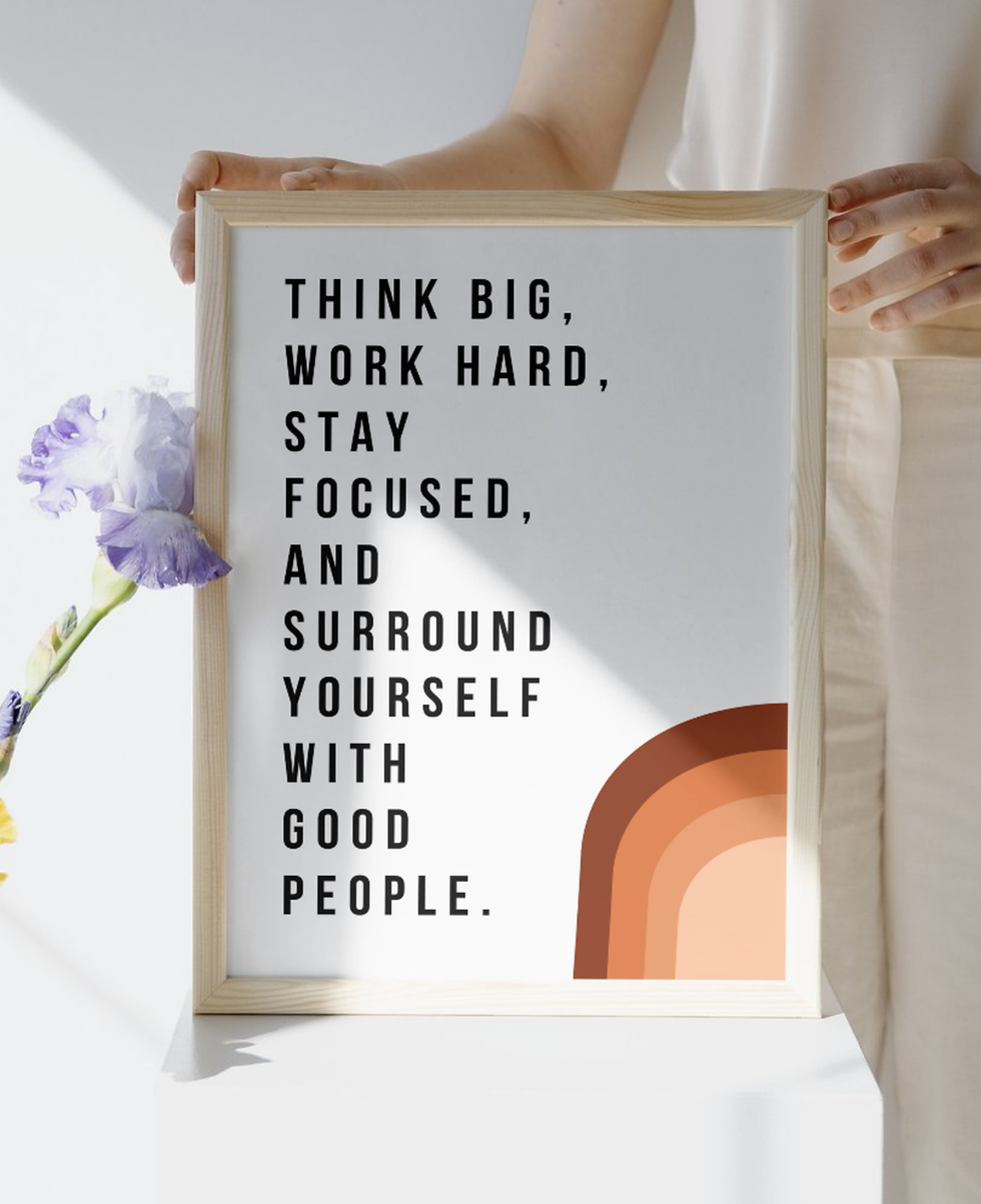 Thumbnail: motivational poster print designed to inspire with powerful quotes and colorful visuals, perfect for personal or workspace en