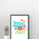 Thumbnail: Doodle art prints, vibrant doodle art prints, Doodle Wall Art, Nursery, kid’s room, cute doodles, Poster prints & home decor