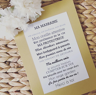 AFFICHE PARRAIN et MARRAINE