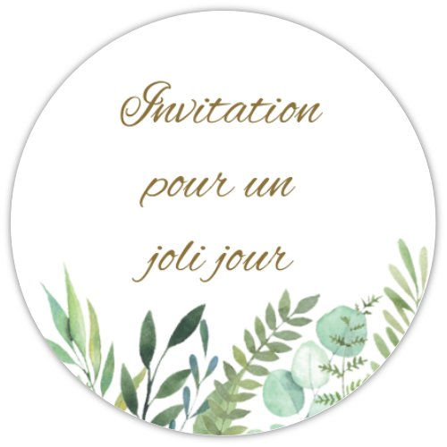 Miniature : Faire-part moulin à vent coquelicot et fleurs, mariage original et personnalisé - sticker enveloppe