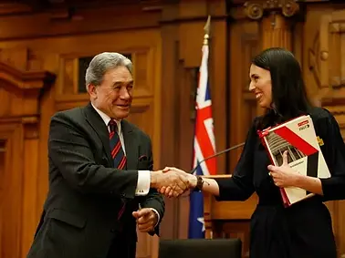 Jacinda Ardern and Winston Peters