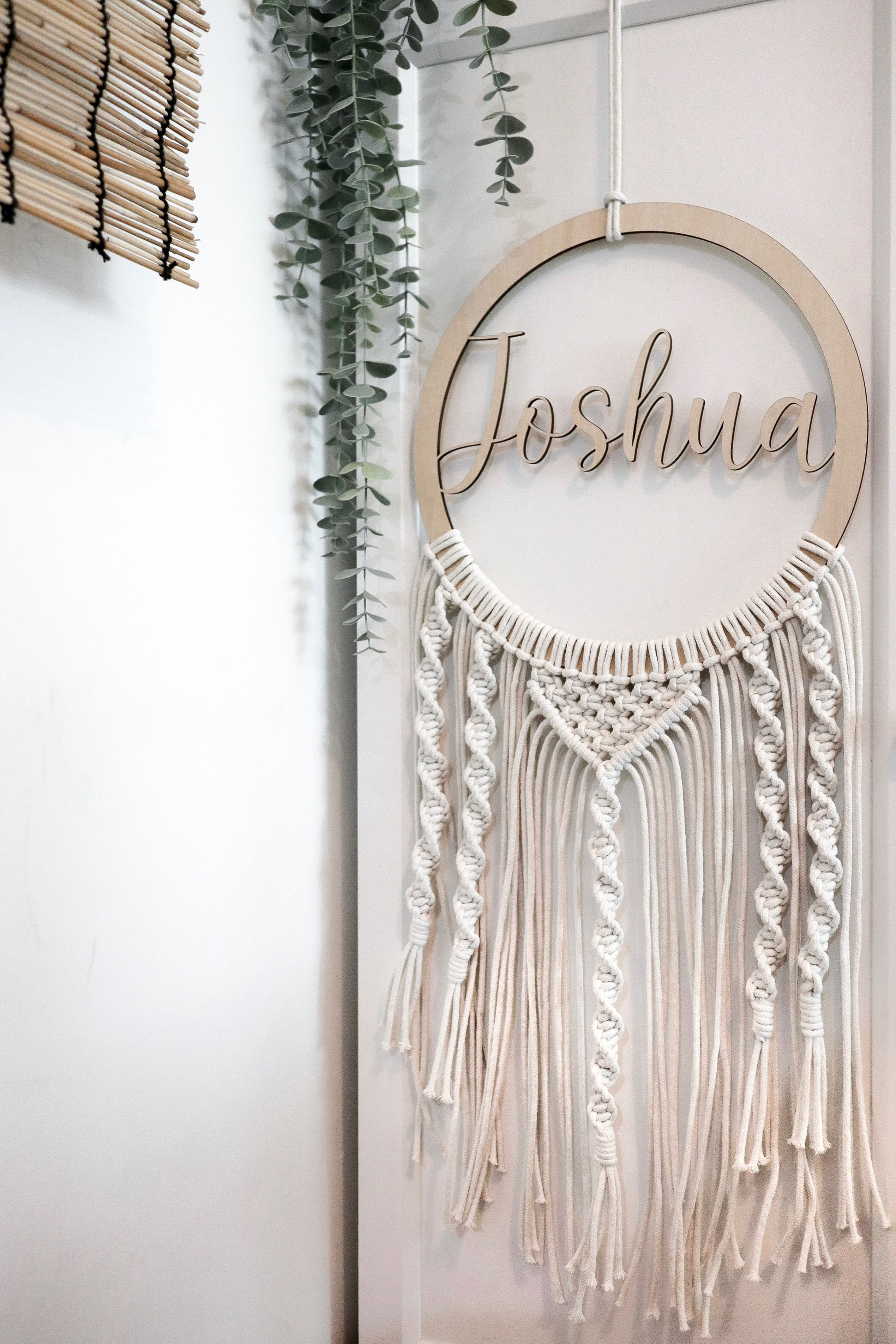 Macrame Personalized Name Sign Wall Hanging