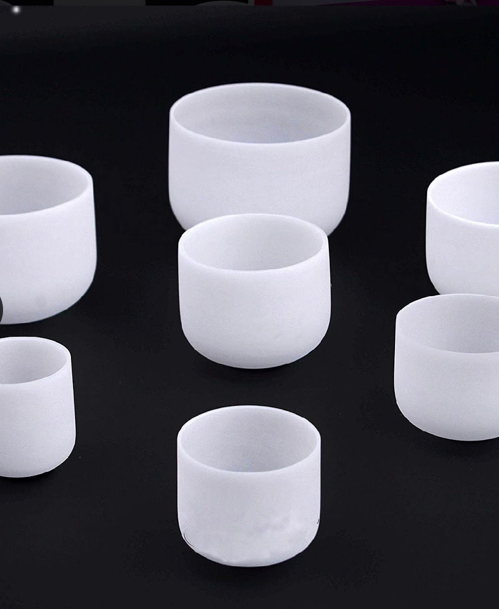 Crystal Sound Bowl set of 7 with 2 cases for bowls to nestle 