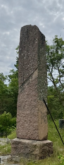 A stone column obelisk