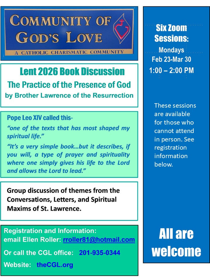 2026 Lenten Program - Book Study via Zoom