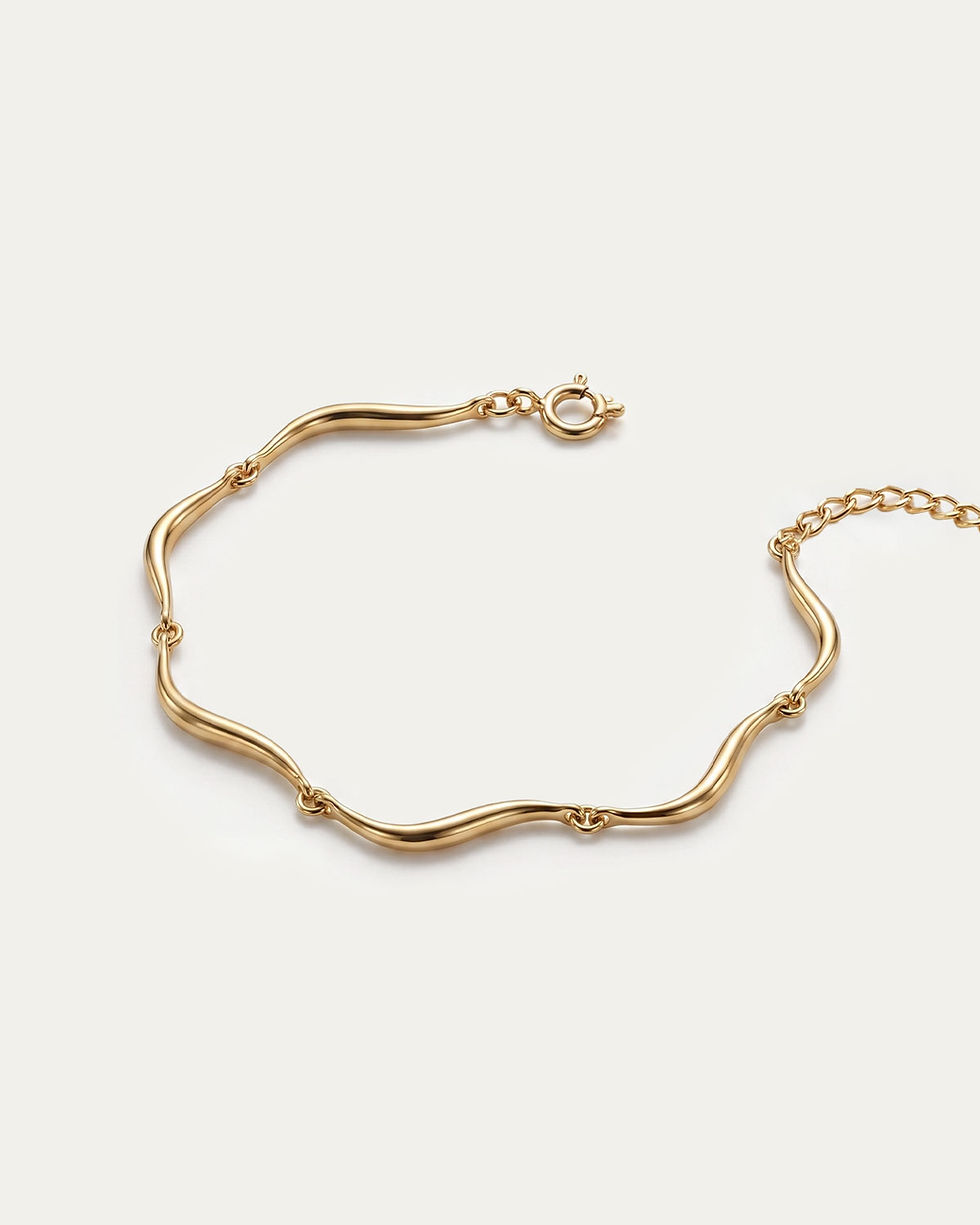 Anti-tarnish 24k gold bracelet, Setting Sail Bracelet by House of June