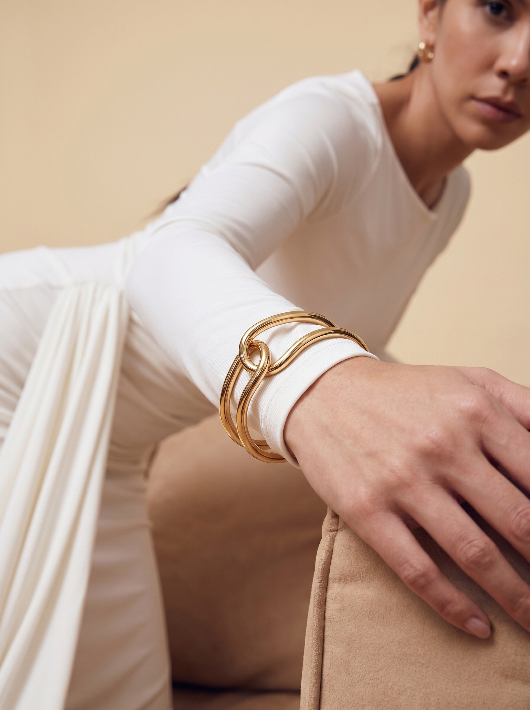 Bound Together Bracelet minimalist 24k gold bracelet – House of June