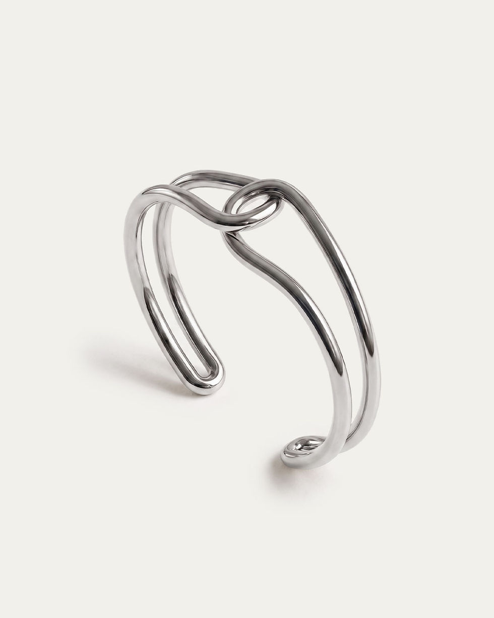 Anti-tarnish 24k white gold bracelet, Bound Together Bracelet by House of June