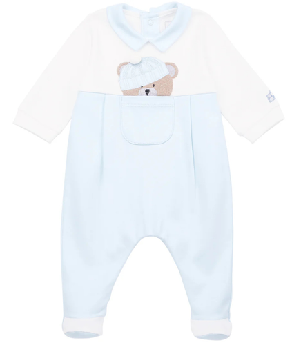 Pink Teddy Bear Toile Zipper Footie main image 0