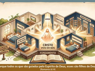 Uma casa com os comodos baseados a Palavra