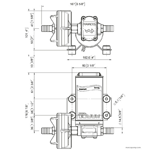 MARCO UP8-P Pompa Ad Ingranaggi 24V - Autoadescante, 10L/min, 5 Bar Per Acqua E Liquidi - Foto 5