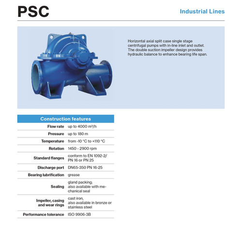 Vs Centrifugal Flow Axial Pump Design PSC 350-400 Axial