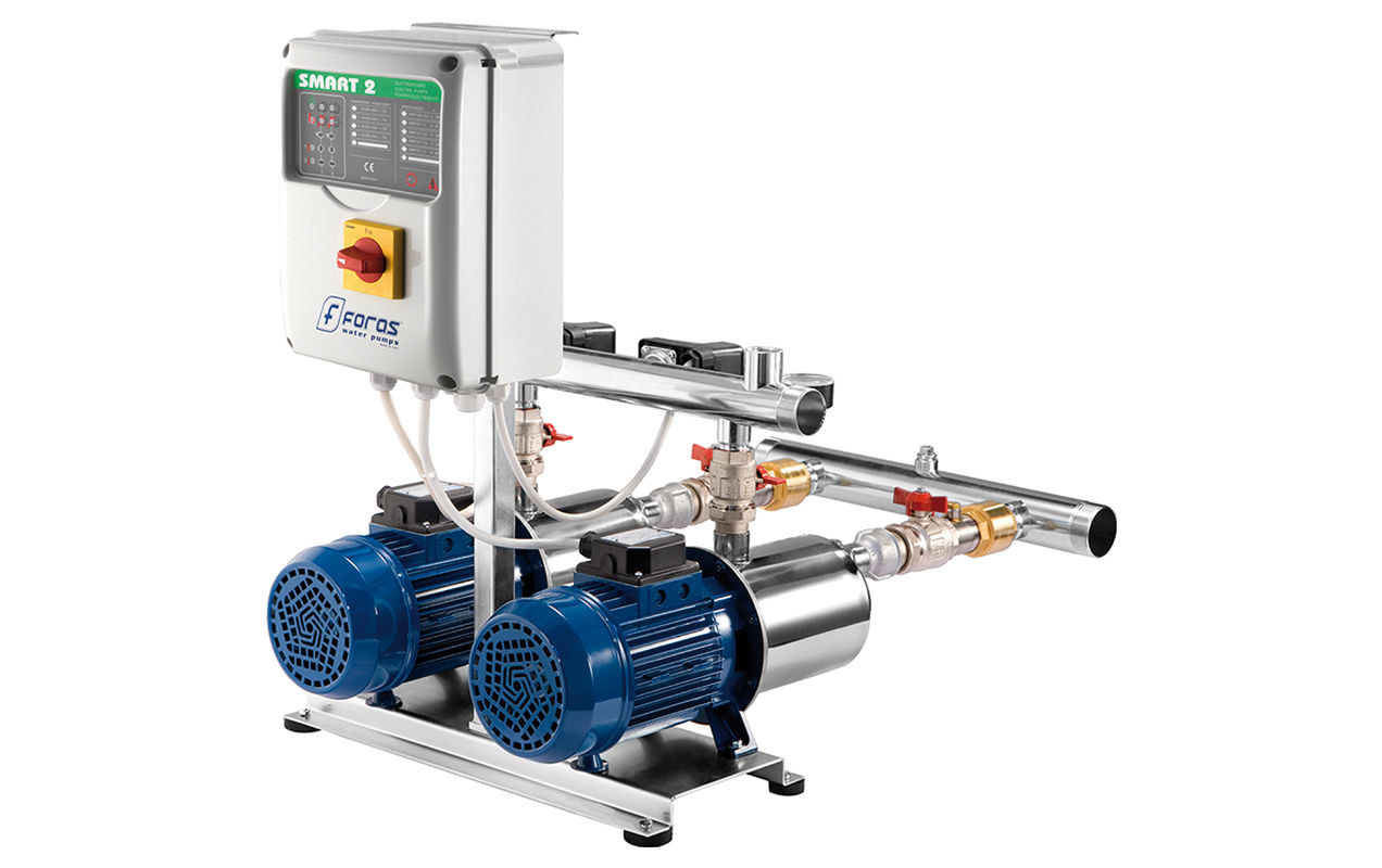 2JXM120/5 - 2 Units Self-Priming Boosterset for Industry (51 m, 160 l/min)