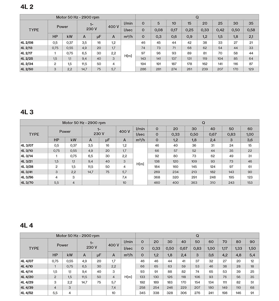 Miniaturbild: Foras Pentax Pumps 4L 2/17 - Submersible Multistage Well Pump (96 m, 35 l/min)