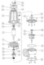 Spares FM160T 3x230-50 PF650216030Z FORAS, PENTAX, MARLY water pumps_exploded diagram