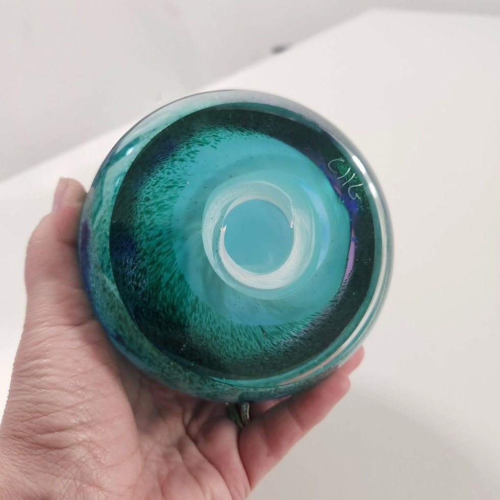 Thumbnail: Large Vintage 1990s Caithness Glass Dolphinarium Magnum Paperweight – Handcrafte