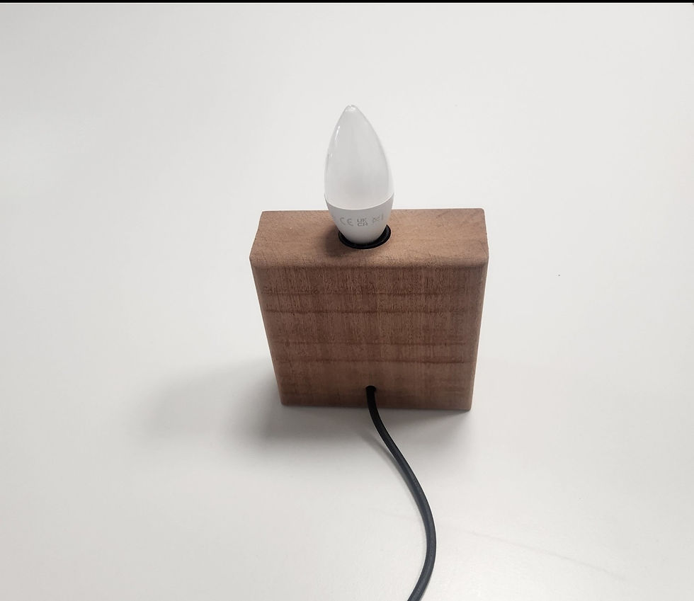 Thumbnail: Handmade BMW Badge Table/Desk Lamp On Stained Mahogany Base With LED Bulb Automo