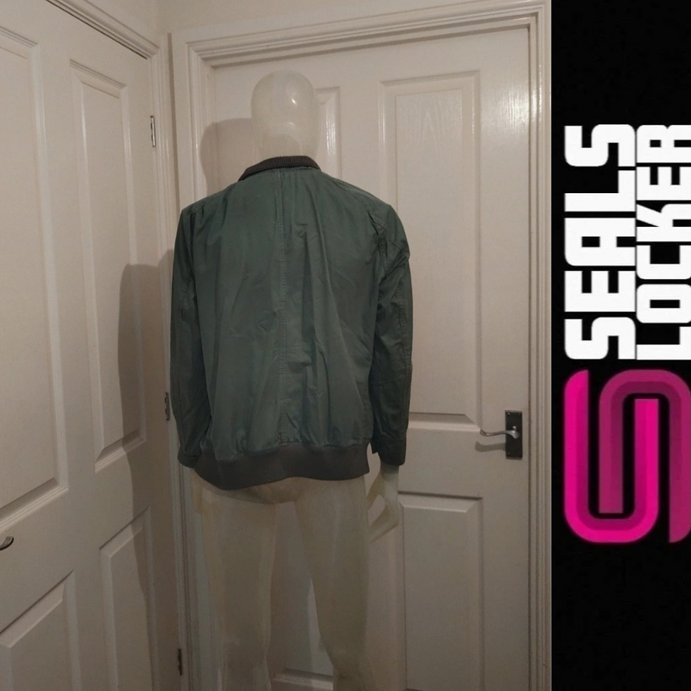 Thumbnail: Mens Superdry The Burbank Harrington khaki Green Army Bomber Jacket L
