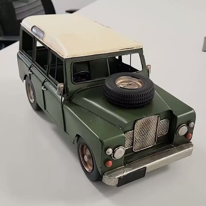 Thumbnail: 4X4 Green Station Wagon - 33cm Man Cave Display Piece 🚙✨
