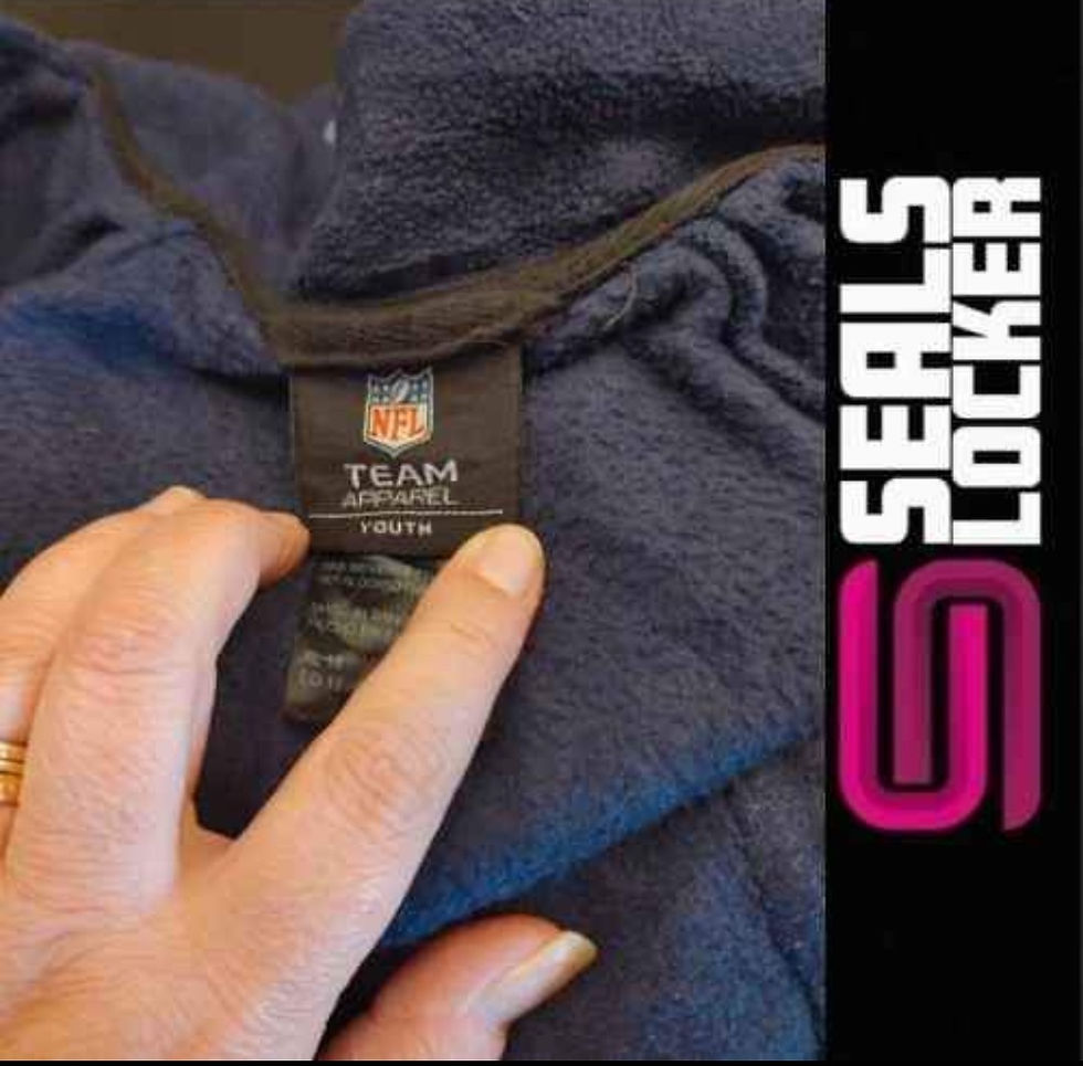 Thumbnail: Damaged Youth NFL Team Apparel Seattle Seahawks Embroidered Zip Up Fleece Jacket