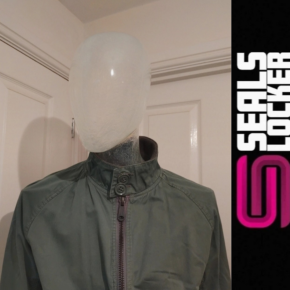 Thumbnail: Mens Superdry The Burbank Harrington khaki Green Army Bomber Jacket L
