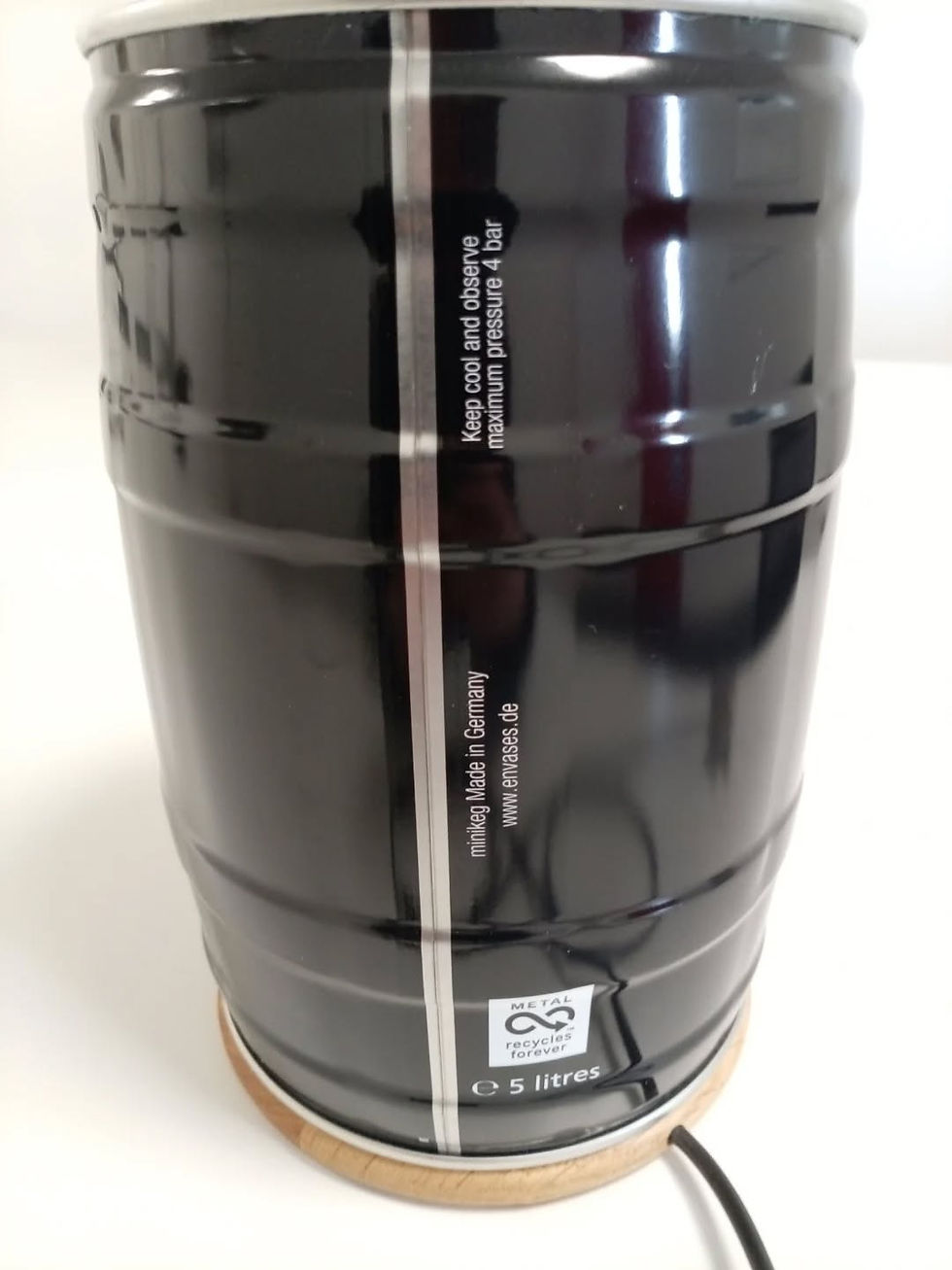 Thumbnail: Handmade Guinness Barrel Lamp on Solid Oak Base with Warm LED Bulb – Pub & Man C