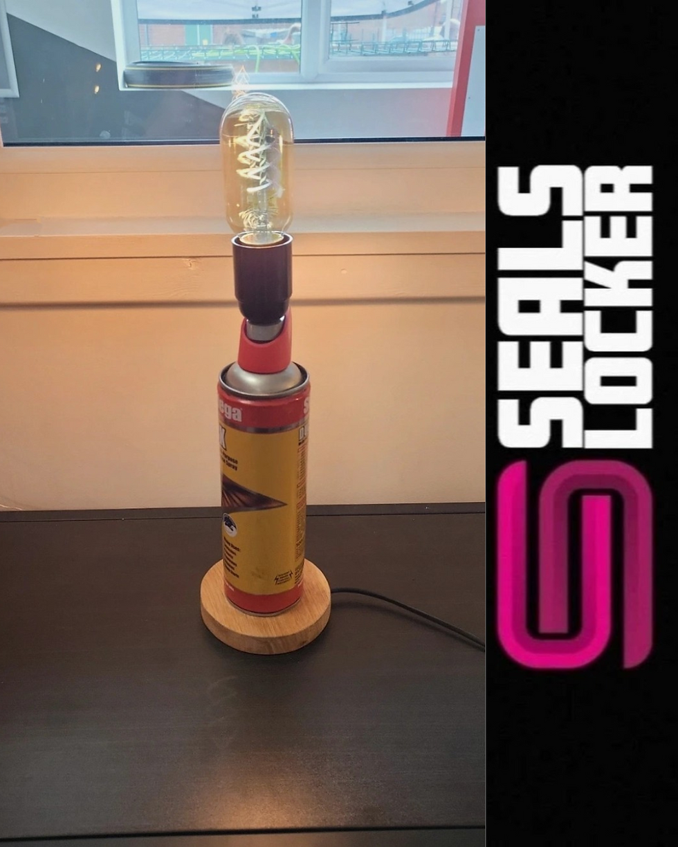 Thumbnail: Unique Handmade Upcycled Swarfega Duck Oil Inspired Table Lamp