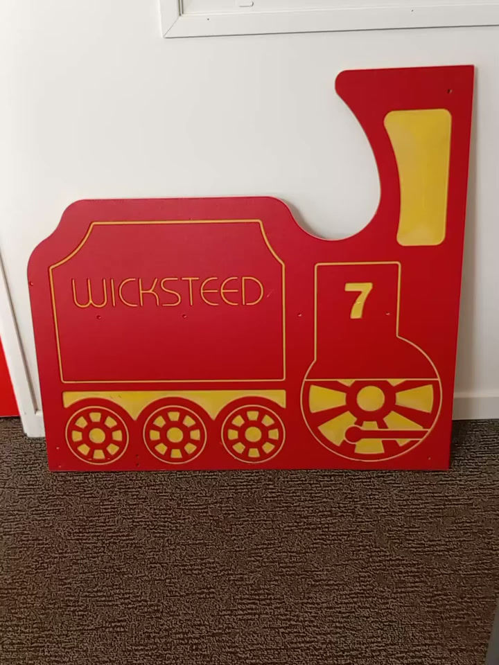 Thumbnail: Wicksteed Park Kettering Train Panel – Original Playground Railway Sign Decor 🚂