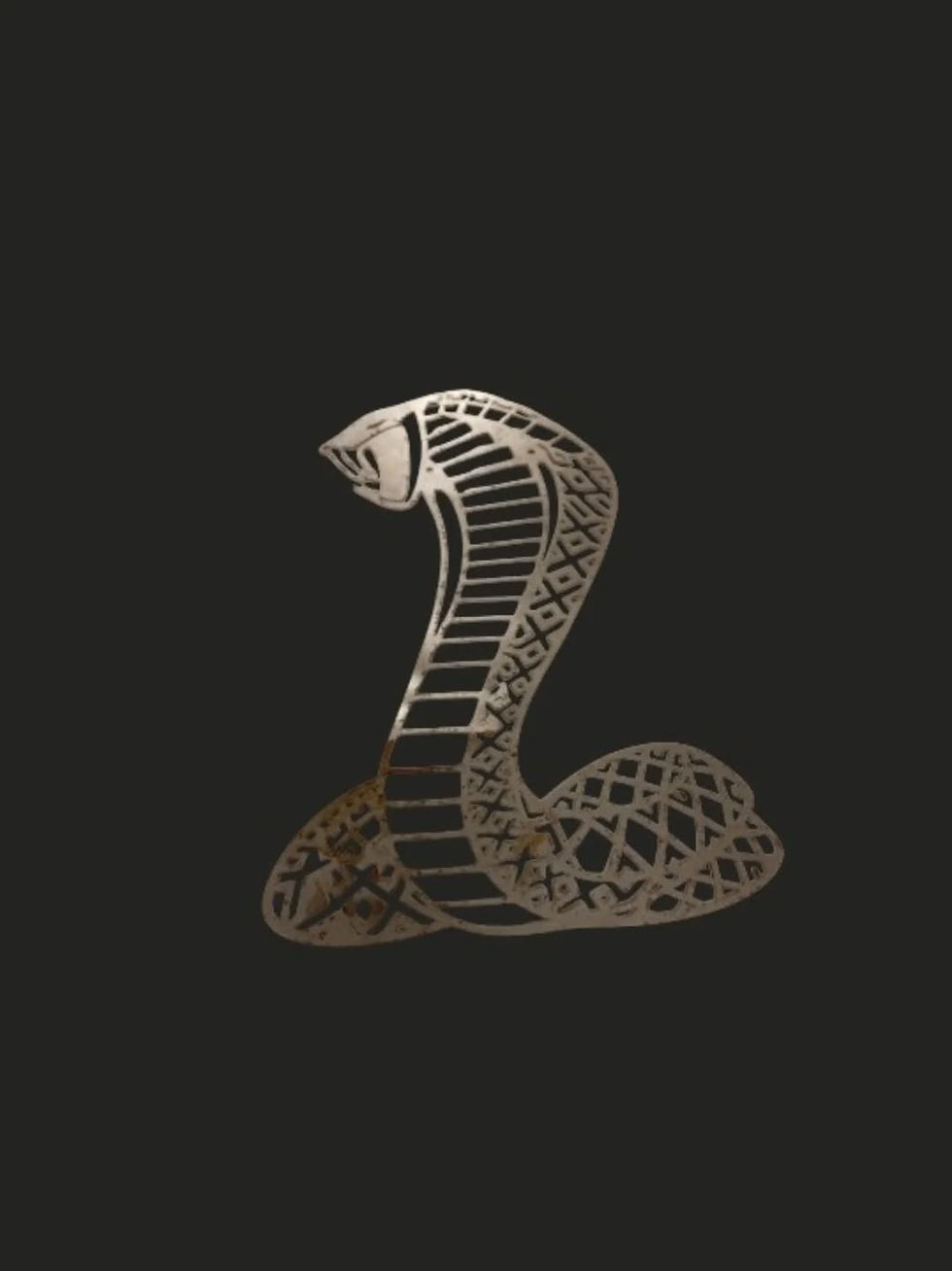 Thumbnail: Handmade Shelby Cobra Snake Heavy Steel Metal Sign 49½cmx31cm