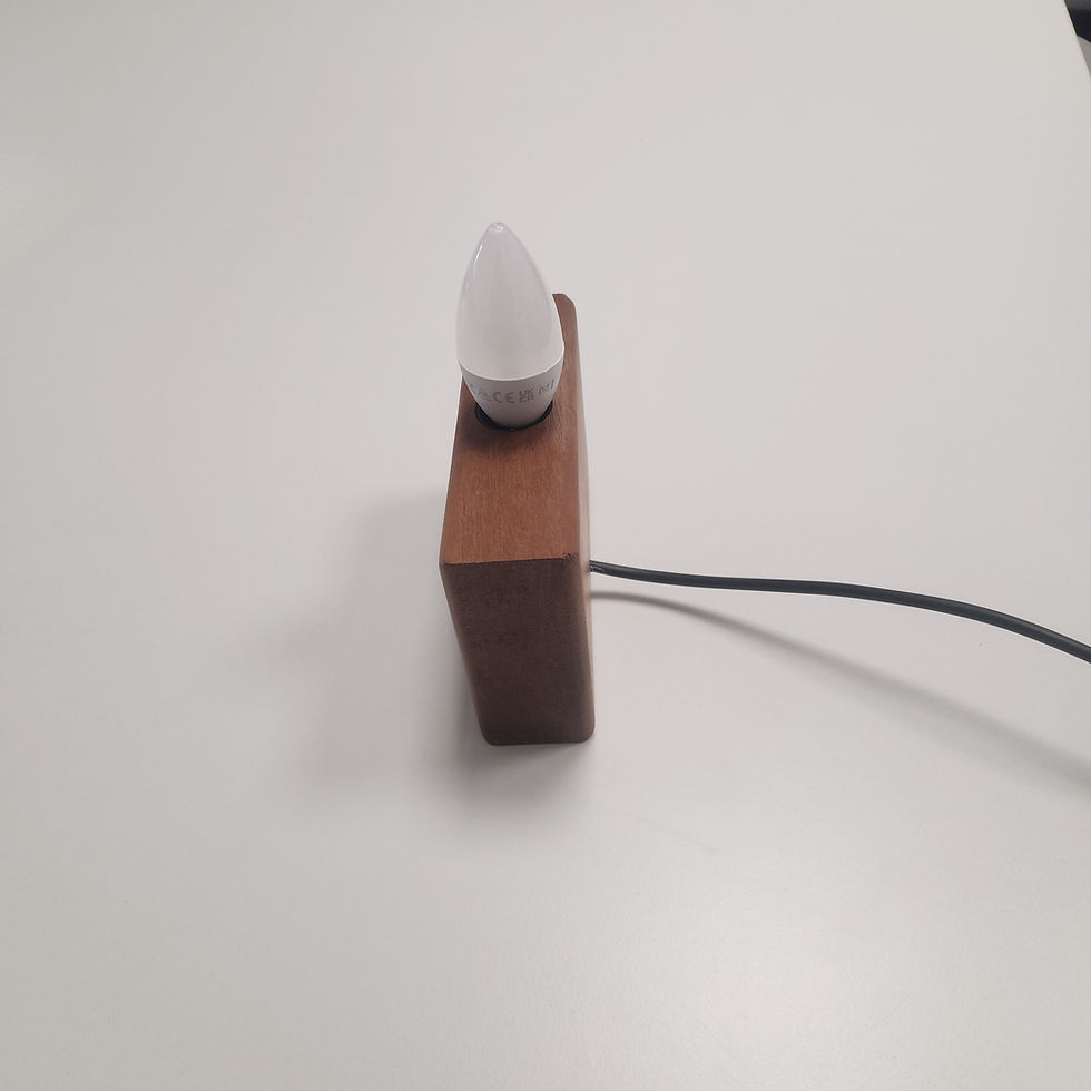 Thumbnail: Handmade Mini Cooper Badge Table/DeskLamp On Stained Mahogany Base With LED Bulb