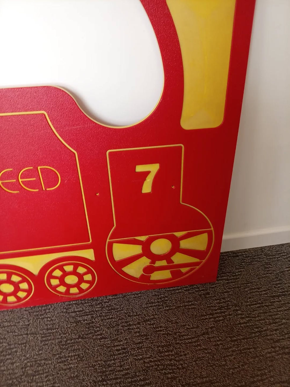 Thumbnail: Wicksteed Park Kettering Train Panel – Original Playground Railway Sign Decor 🚂