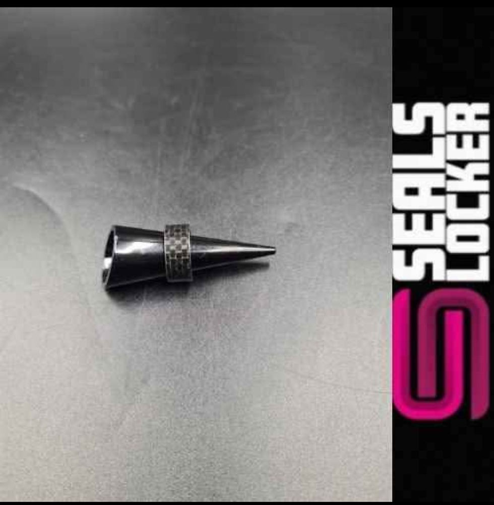 Thumbnail: Mens Carbon Fibre Black Ring Size W
