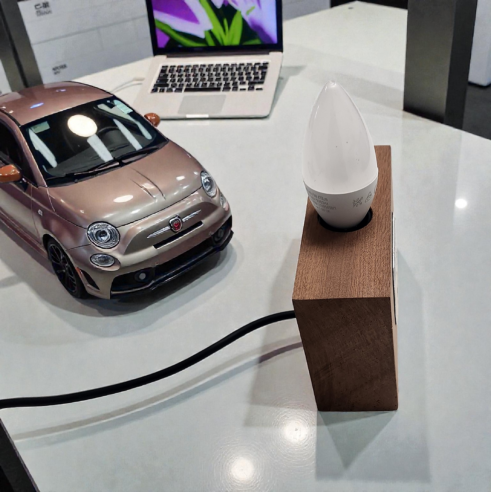 Thumbnail: Abarth Bonnet Badge On Abarth Bonnet Badge On Mahogany Base - Automotive Decor 