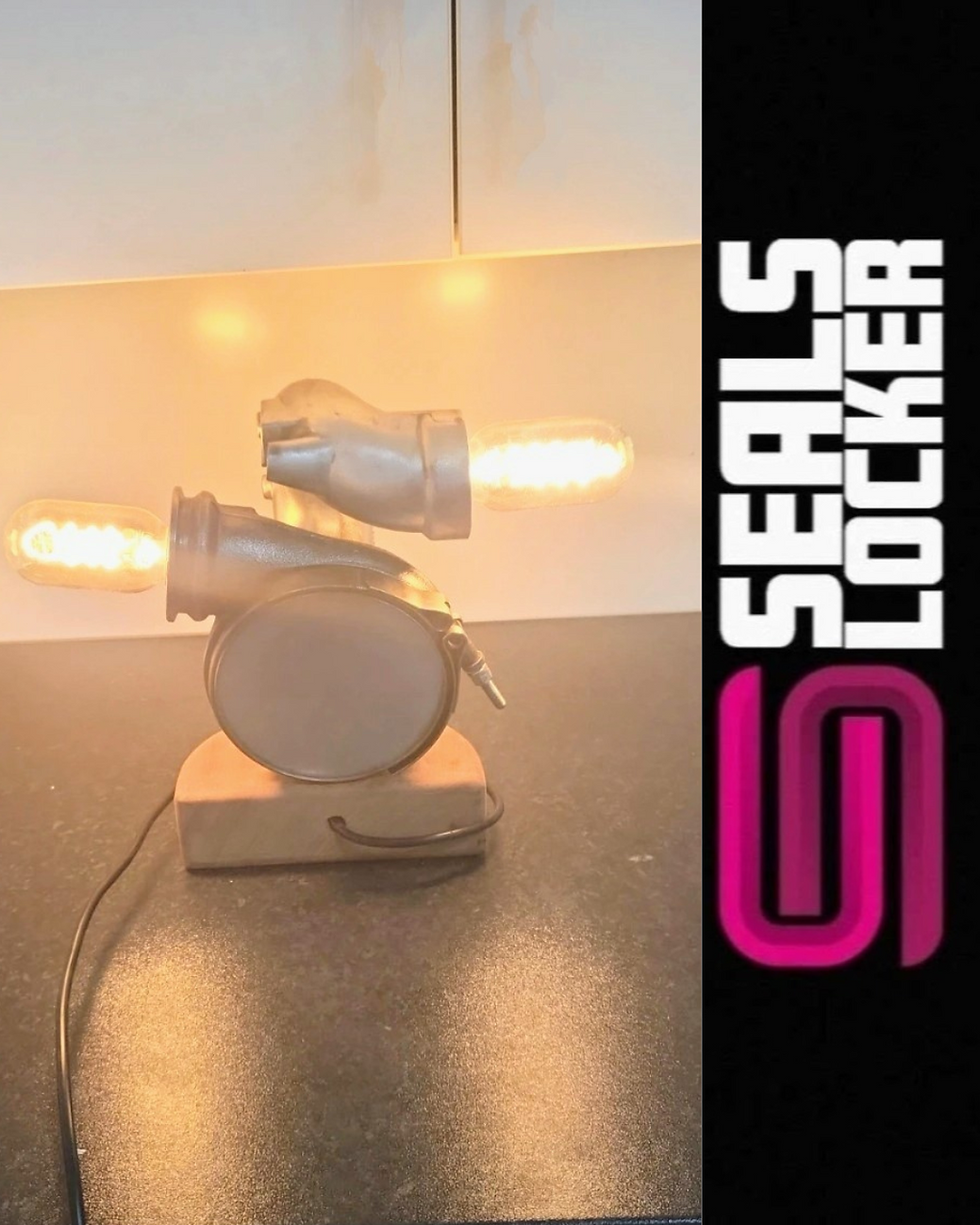 Thumbnail: Unique Industrial Handmade Double Turbo Lamp