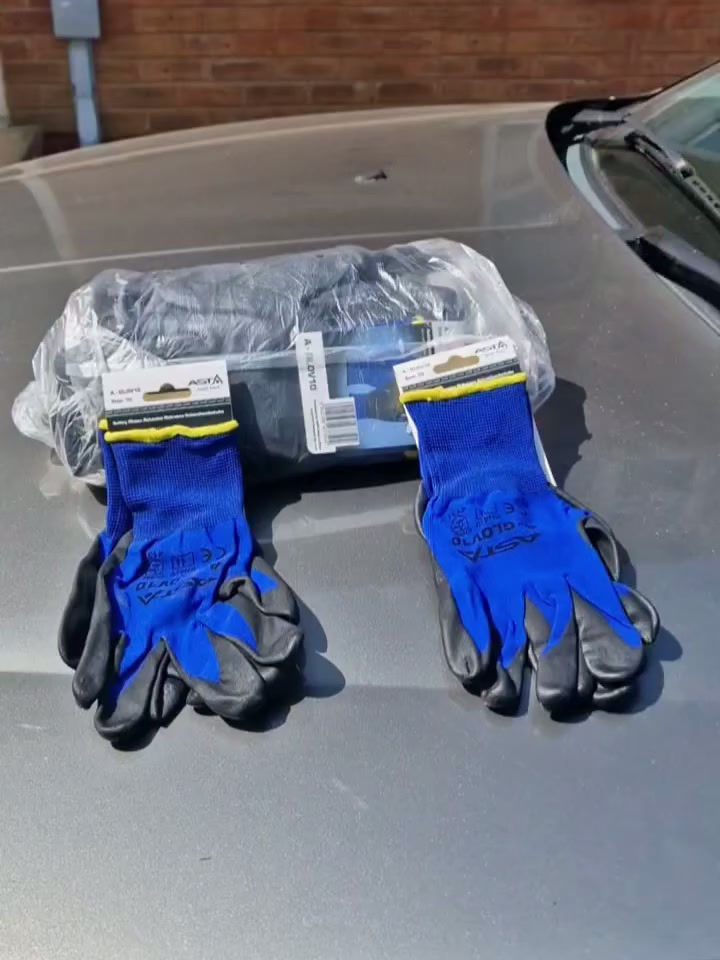 Thumbnail: New ASTA Safety Gloves X Large Nylon PU & Breathable Foam Nitrile Palm Coating E