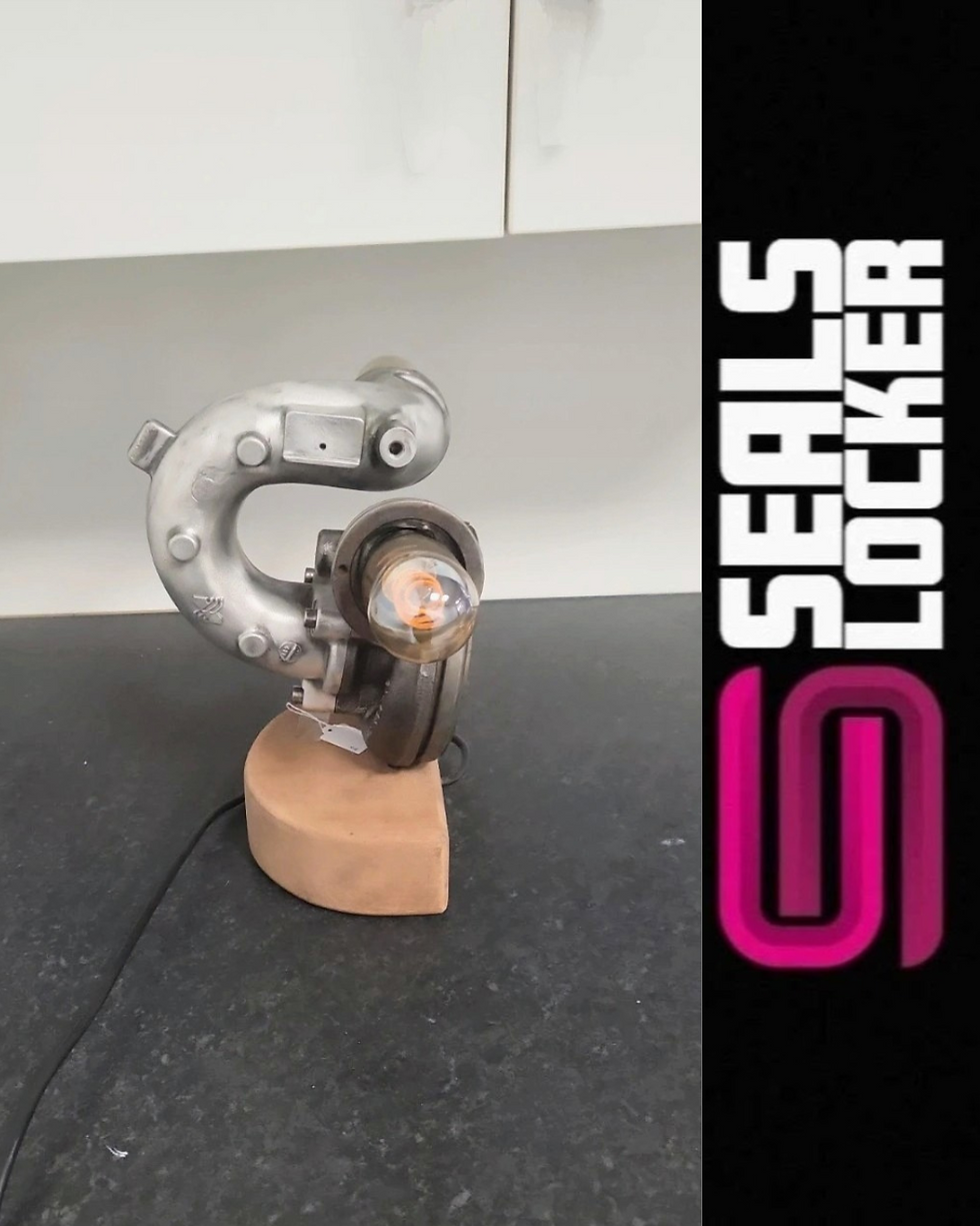 Thumbnail: Unique Industrial Handmade Double Turbo Lamp