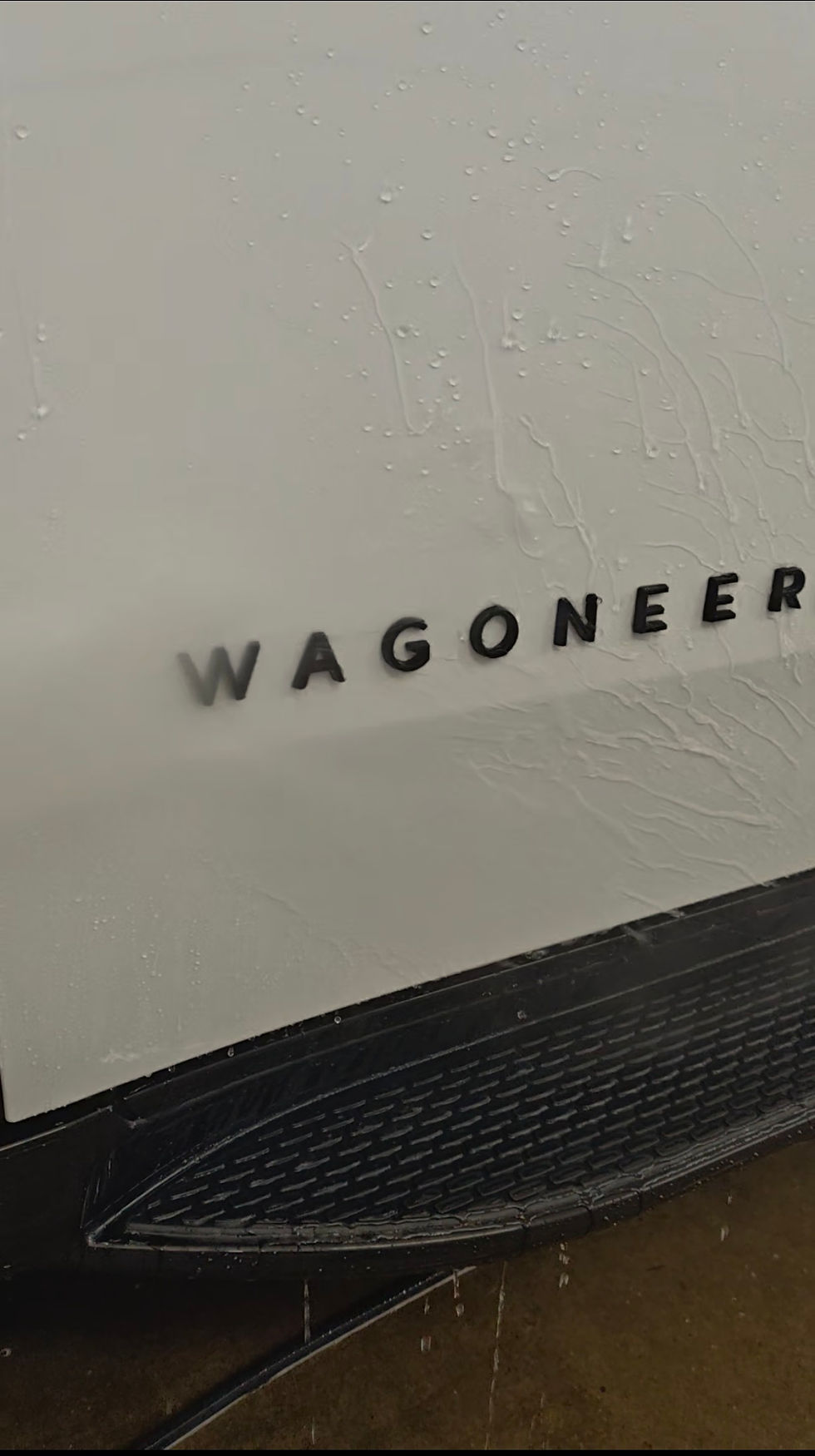 A ceramic coating after a maintenance wash