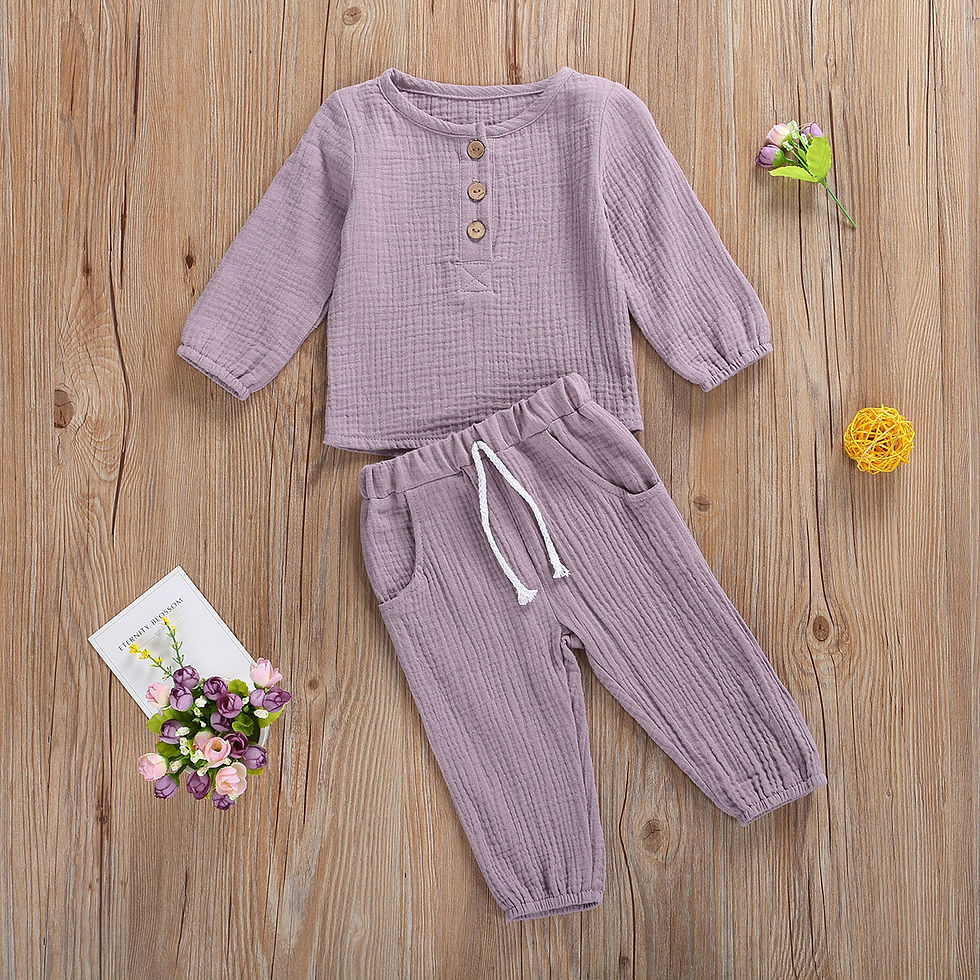 Thumbnail: Linen Long Sleeve 2pc Outfit