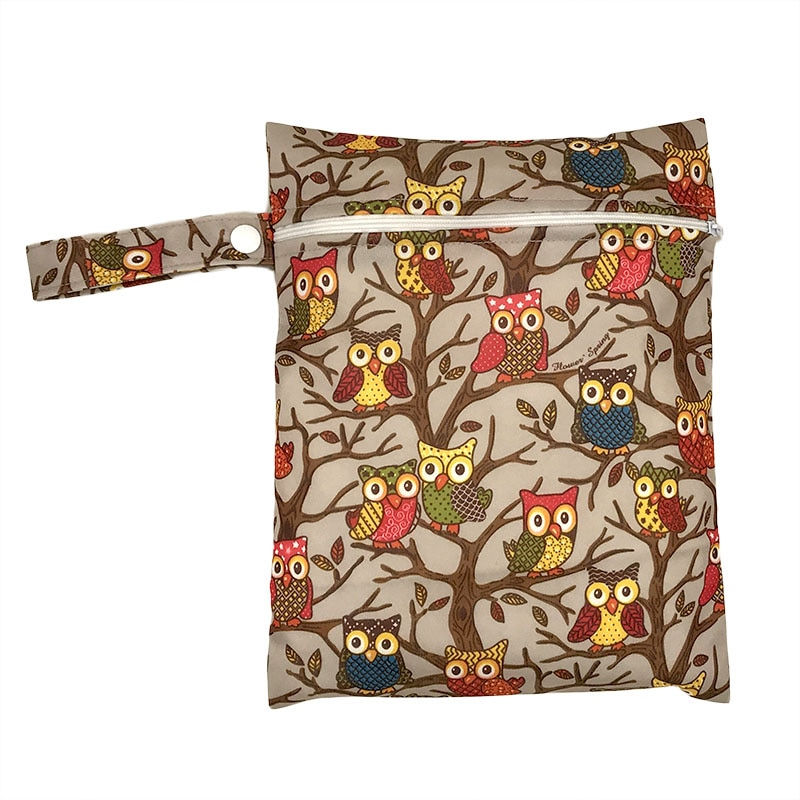 Thumbnail: Printed Pocket Wet Bag Waterproof Reusable Nappy Bags
