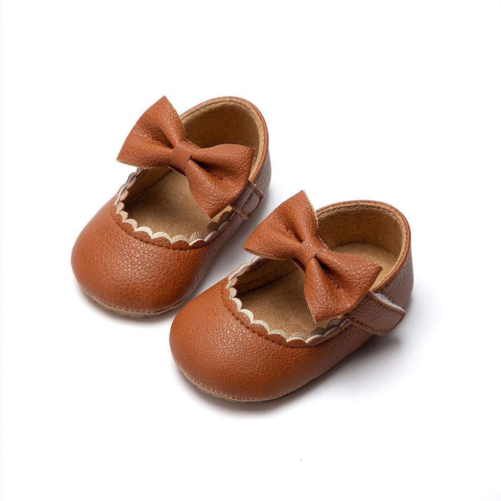 Thumbnail: Baby Bowknot Non-slip Rubber Soft-Sole First Walker Mary Janes